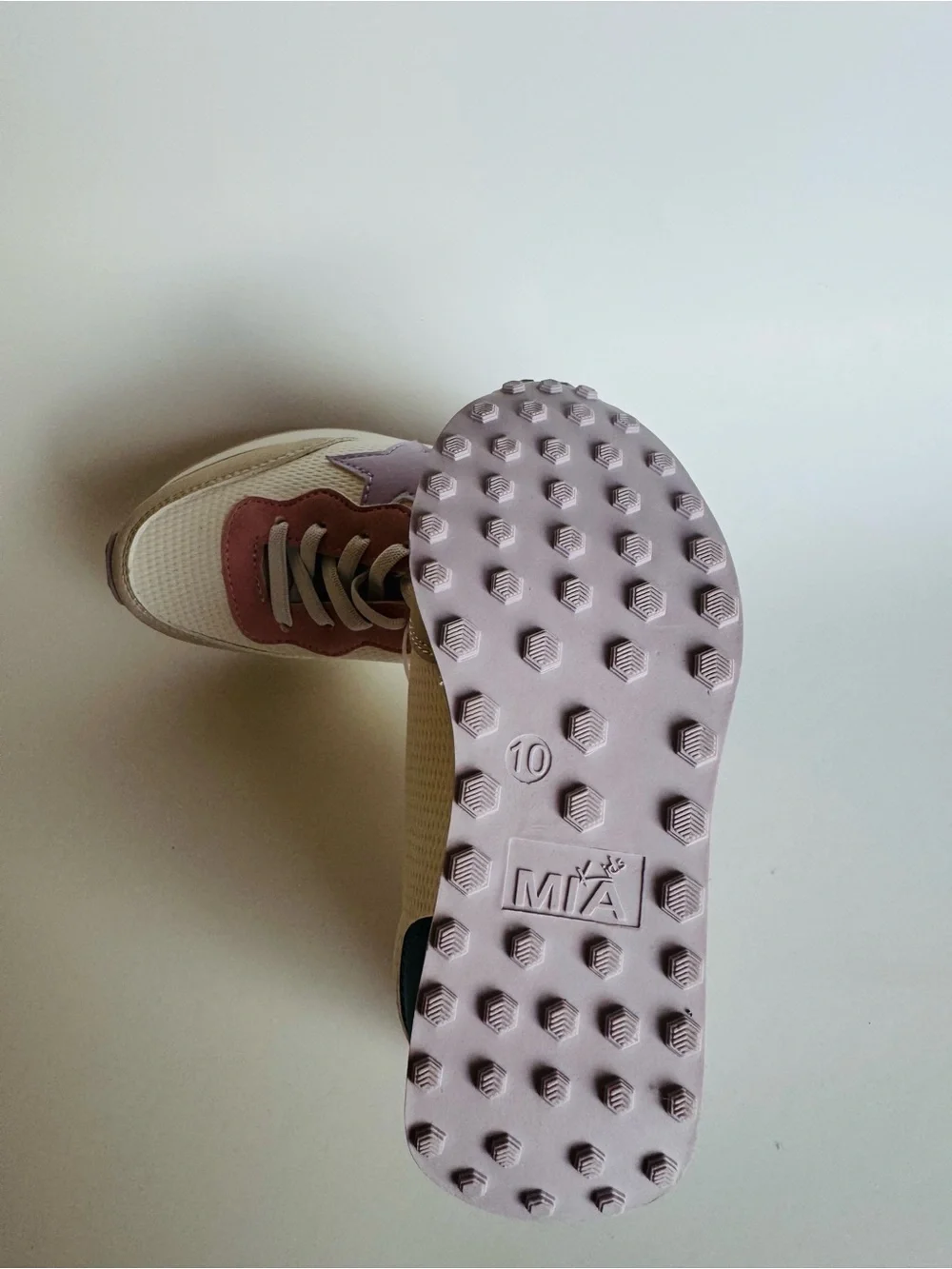 MIA White Sneakers with Pink Accents and Lavender Star